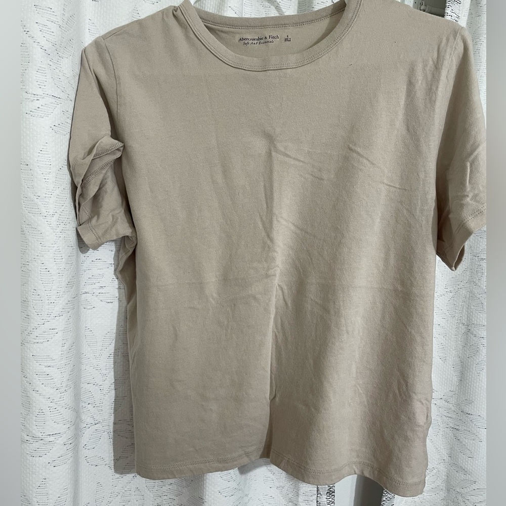 Beige Abercrombie Skimming Tee